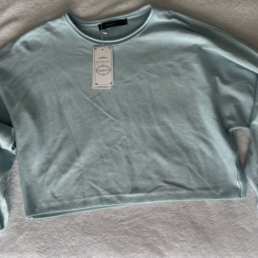 Light Blue Women's Lightweight Sweater